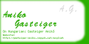 aniko gasteiger business card